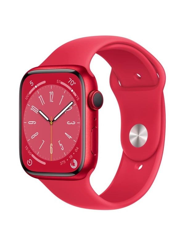Apple Watch Series 8 GPS 45mm (PRODUCT)RED Aluminium Case with (PRODUCT)RED Sport Band Smartwatch Sportsur Aktivitetstracker