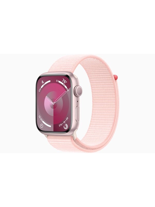 Apple Watch Series 9 GPS 45mm - Pink Aluminium Case with Light Pink Sport Loop Smartwatch Sportsur Aktivitetstracker
