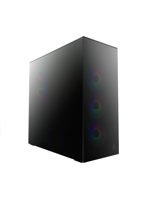 Arctic Xtender (Mirror Black) - Kabinet - Miditower - Sort Kabinet