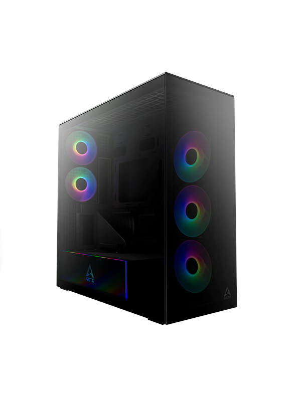 Arctic Xtender VG (Black) - Kabinet - Miditower - Sort Kabinet