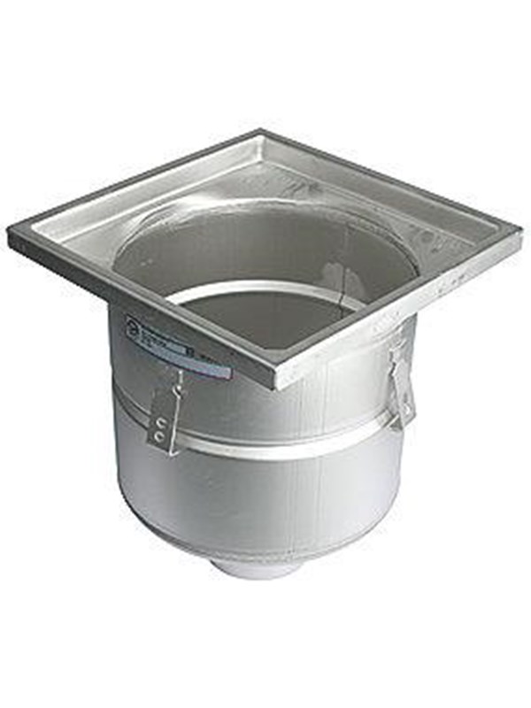 Blücher Industrigulvafløb lodret Ø110 mm udløb. Til beton & fliser. Syrefast stål Afloeb