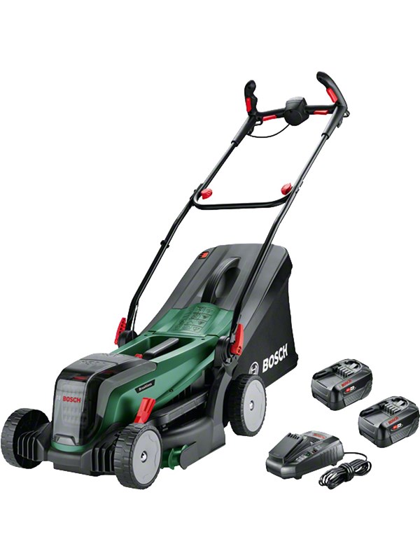 Bosch Akkuplæneklipper UniversalRotak 2x18V-37-550 - 2 x 4.0 Ah Plaeneklipper