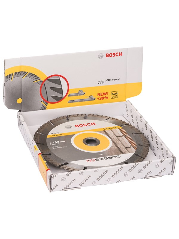 Bosch Diamantskæreskive Standard for Universal 230x22.23 (pakke med 10 stk.) Vinkelsliber