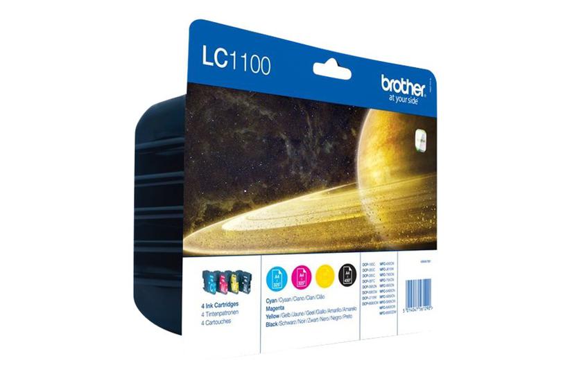 Brother LC1100 Value Pack - 4 pakker - sort