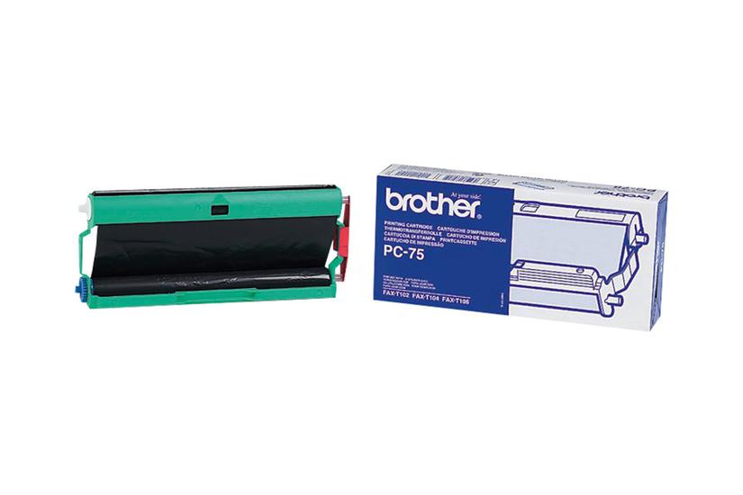 Brother PC75 - sort - kassette til print-bånd Kontor > Kontormaskiner > Fax maskine > Tilbehør til fax maskine