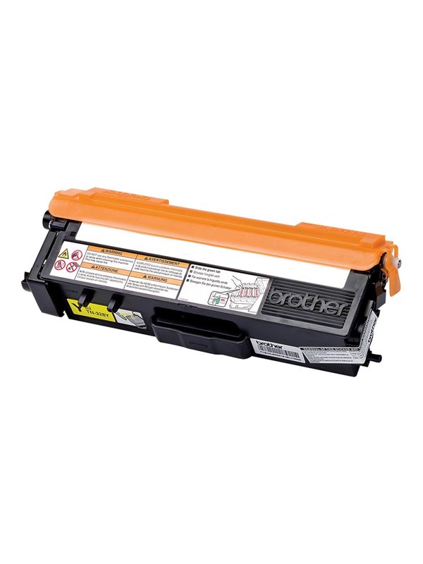 Brother TN328Y / TN 328Y Yellow Toner - Lasertoner Gul Blaek Toner Forbrugsstoffer