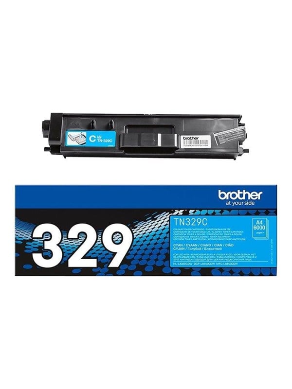 Brother TN329C - Laser Toner - Lasertoner Cyan Blaek Toner Forbrugsstoffer
