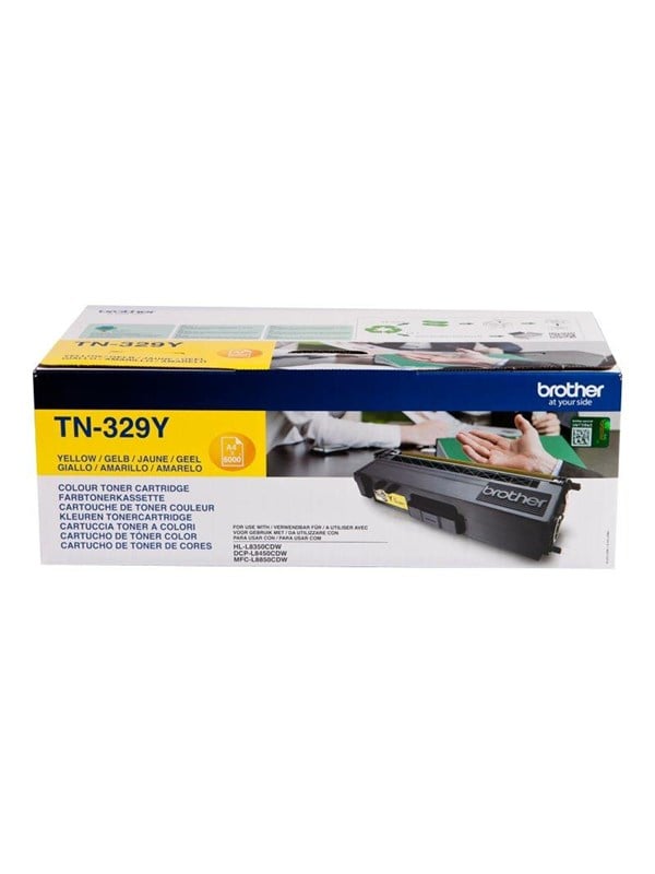 Brother TN329Y - Yellow Laser Toner - Lasertoner Gul Blaek Toner Forbrugsstoffer