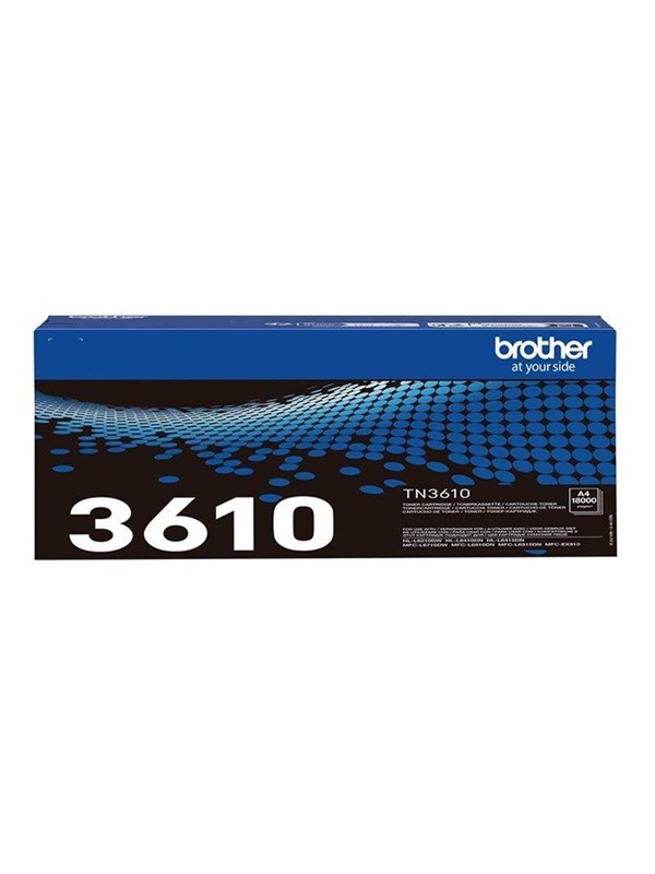 Brother TN3610 - black - original - toner cartridge - Lasertoner Sort Blaek Toner Forbrugsstoffer
