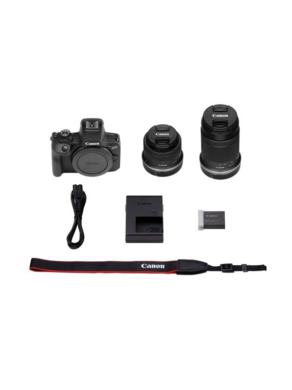 Canon EOS R100 + RF-S 18-45MM IS STM + RF-S 55-210MM F5-7.1 IS STM Kamera
