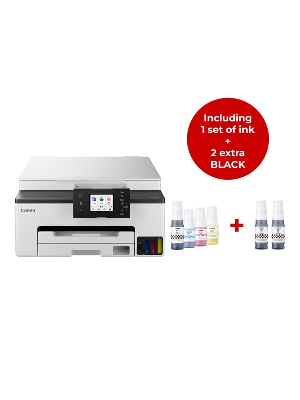 Canon MAXIFY GX1050 Value Kit + Extra Ink Blækprinter Multifunktion - Farve - Blæk Printer