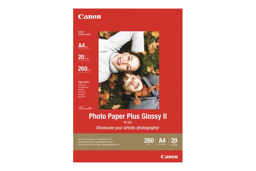 Canon Photo Paper Plus Glossy II PP-201 - fotopapir - skinnende - 20 ark - A4 - 275 gsm IT og elektronik > Scan/Print > Papir til print > Fotopapir