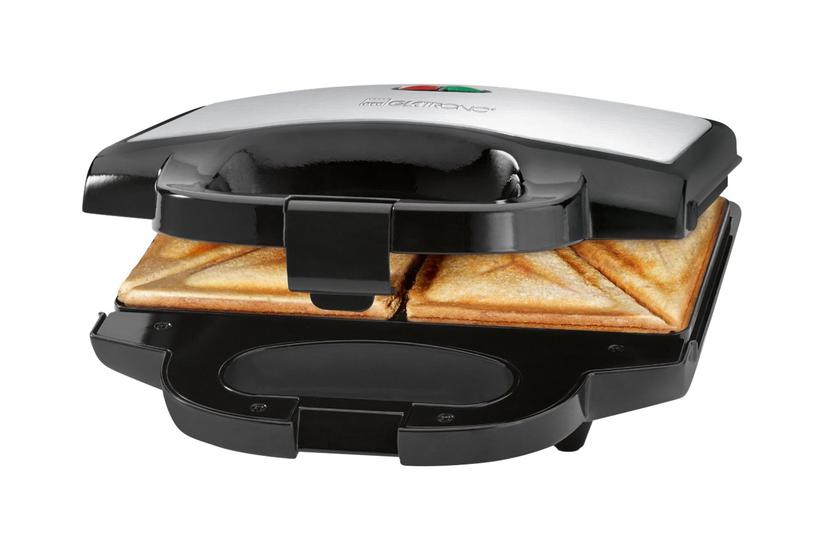 Clatronic ST 3778 - sandwichtoaster - sort/rustfrit stål Husholdning og køkken > Køkkenmaskiner > Brødristere og grille > Toastmaskine