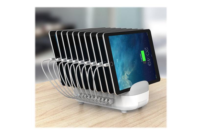 Compulocks 10 Ports USB Charging Dock Station With EU Plug opladningsstation - USB - 120 Watt IT og elektronik > Hardware > Strømforsyninger > Strømadaptere og opladere > Ladestation