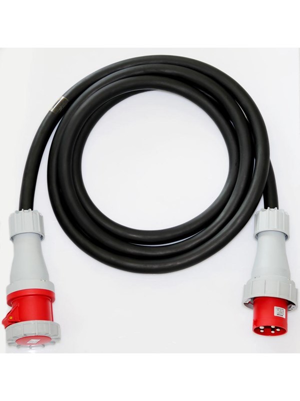 DANCABLES Alukaflex 5g16 63a kabelsæt sort længde 10m ip67 Forlaengerledninger