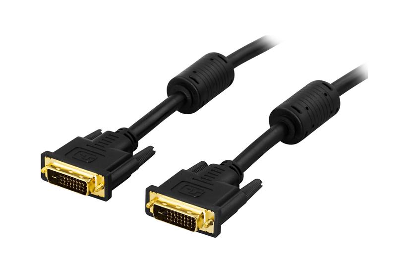 DELTACO DVI-D til DVI-D (DUAL LINK) - 2 m - Sort IT og elektronik > Hardware > Kabler > Video Kabler