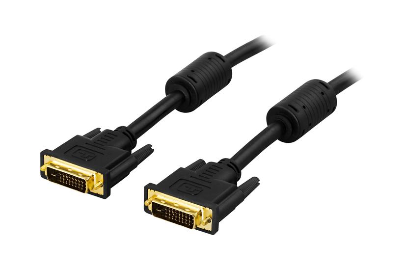 DELTACO DVI-D til DVI-D (DUAL LINK) - 5 m - Sort IT og elektronik > Hardware > Kabler > Video Kabler