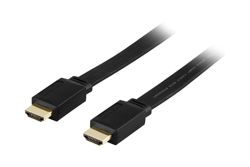 DELTACO HDMI til HDMI flad V.1.4 - 5 m - Sort IT og elektronik > Hardware > Kabler > HDMI Kabler