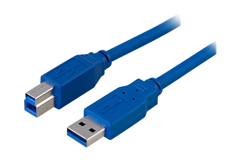 DELTACO USB Type A 3.0 til USB Type B - 2 m - Blå IT og elektronik > Hardware > Kabler > USB Kabler