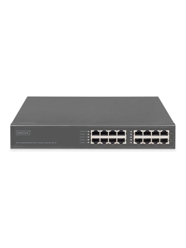 DIGITUS - PoE injector - 8-port Gigabit Ethernet 802.3bt - 250 Watt Netvaerkstilbehoer