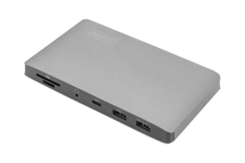 DIGITUS - dockingstation - USB-C 3.1 Gen 1 / Thunderbolt 3 - 2 x DP - 1GbE PC