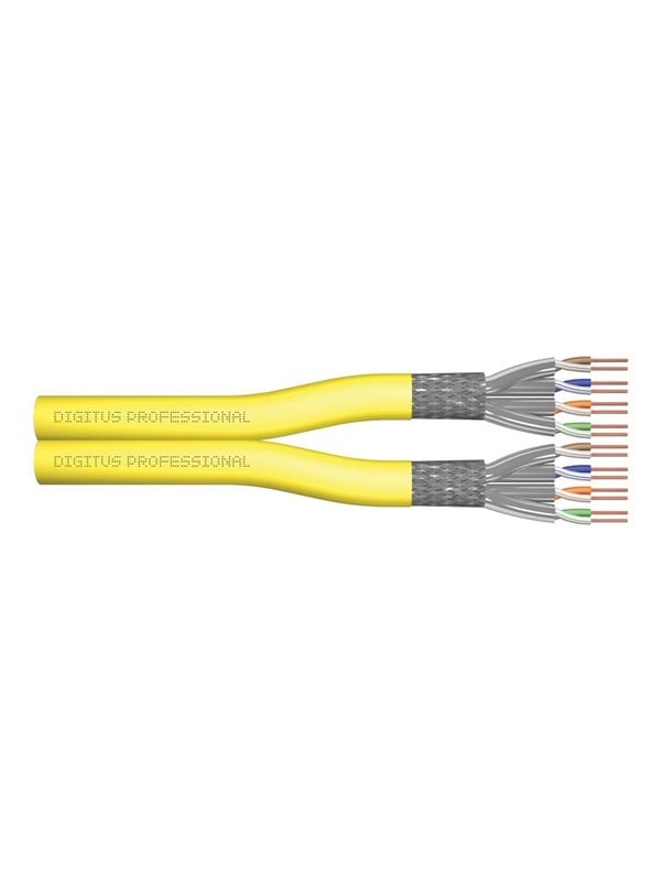 DIGITUS installation cable - 100 m - yellow RAL 1016 - Gul - 100 meter Netvaerkskabel