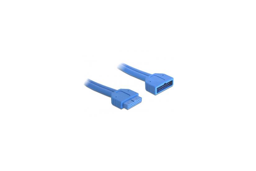 Delock USB 3.0 Pin Header - USB forlængerkabel - 19 pin USB 3.0 samlekasse til 19 pin USB 3.0 samlekasse - 45 cm IT og elektronik > Hardware > Kabler > USB Kabler