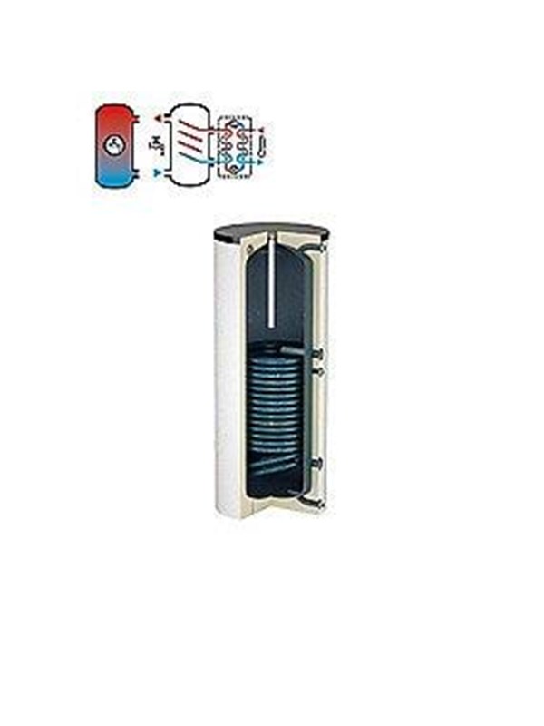 Flamco duo hls 750l varmtvandsbeholder med isolering hvid Varmtvandsbeholdere