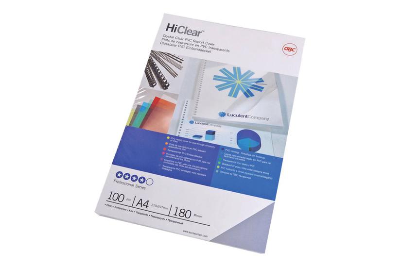 GBC HiClear - 100 stk. - PVC-indbindingsomslag Kontor > Kontormaskiner > Indbinding > Omslag til indbinding