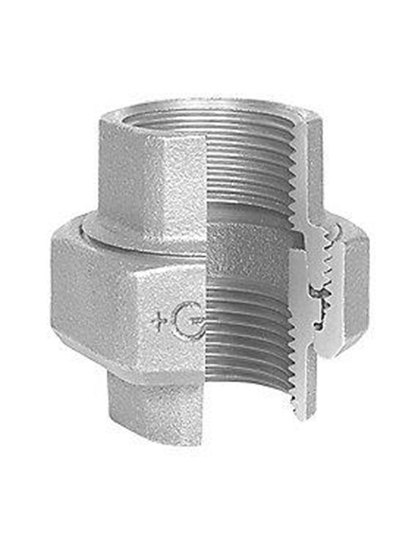 +GF+ Union galvaniseret muffe/muffe konisk tætning 3 Gevindfittings