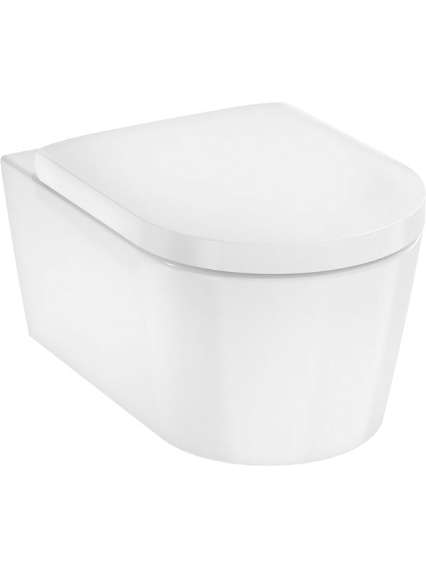 Hansgrohe EluPura S vægh toilet 540 u/skyllerand med SC/QR sæde med låg