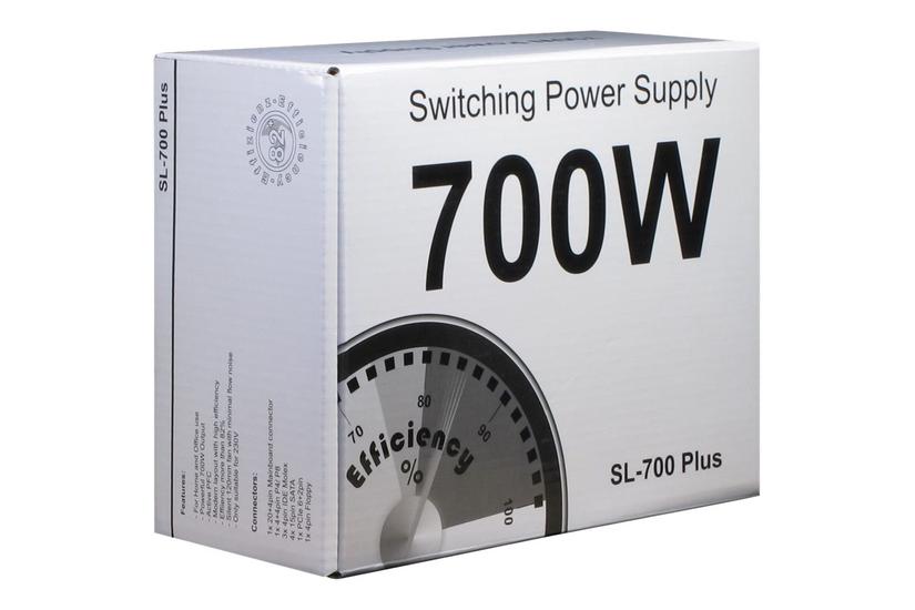 Inter-Tech SL-700 Plus strømforsyning - 700W - ATX12V 2.4 IT og elektronik > Hardware > Strømforsyninger