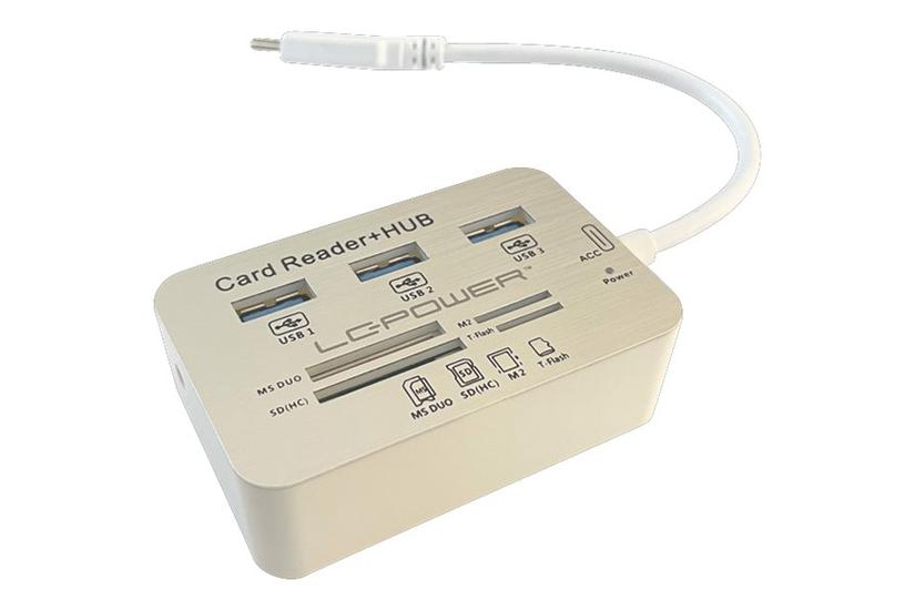 LC Power LC-HUB-C-CR - hub - 3 porte PC