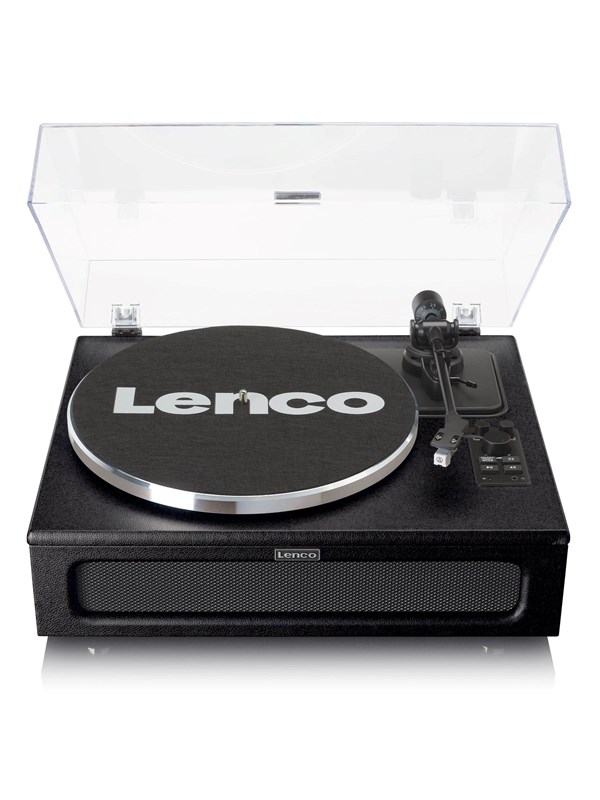 Lenco LS-430BK - Record Player with 4 built-in speakers - Black - Pladespiller Sort Pladespiller