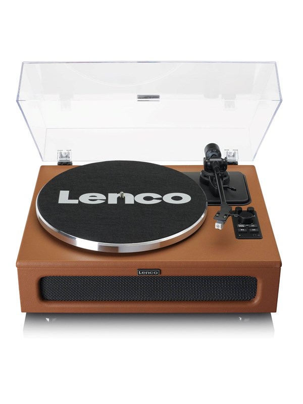 Lenco LS-430BK - Record Player with 4 built-in speakers - Brown - Pladespiller Brun Pladespiller