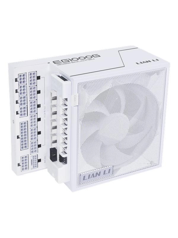 Lian Li Edge Gold 1000W White Strømforsyning - 1000 Watt - 120 mm - ATX 3.1 - 80 Plus Gold certified Stroemforsyning