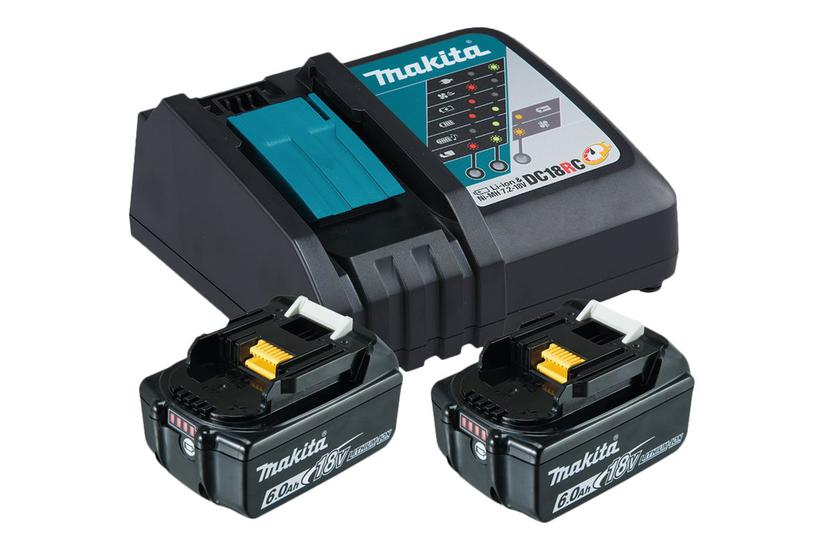 Makita DC18RC batterioplader - med batteri - 2 - Li-Ion Hus og have > Værktøj > Elværktøj > Tilbehør til elværktøj > Batterier elværktøj