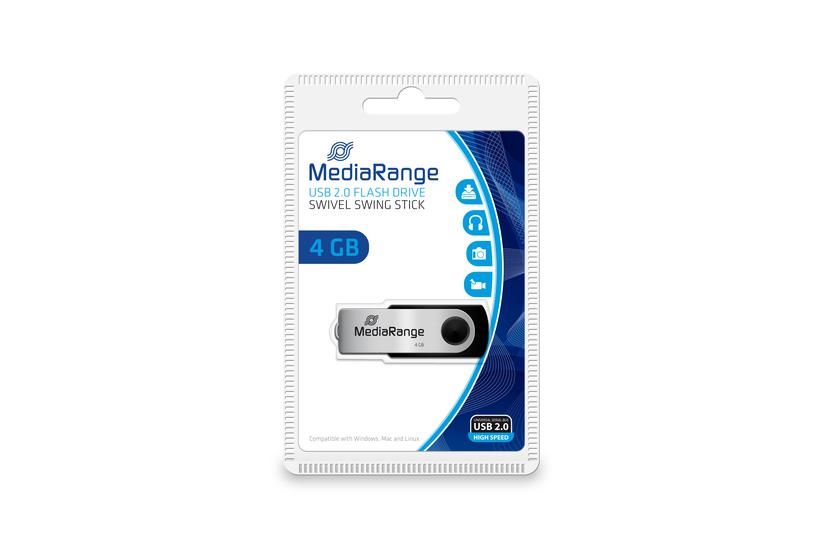 MediaRange USB Flexi-Drive - USB flashdrive - 4 GB IT og elektronik > Hardware > Lagring og backup > USB-stick
