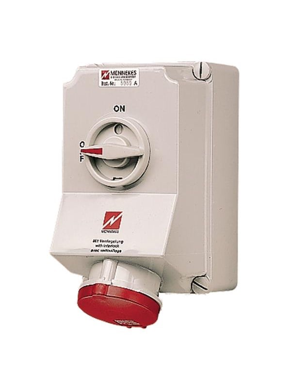 Mennekes CEE stikkontakt 5 polet 63A 400V 6H IP44 Forlaengerledninger