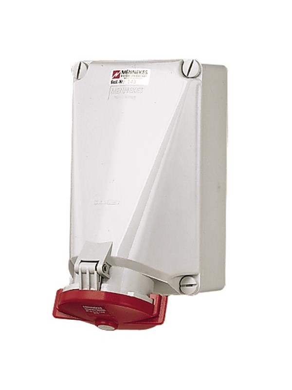 Mennekes CEE vægudtag 5 polet 125A 400V IP67 6H Forlaengerledninger