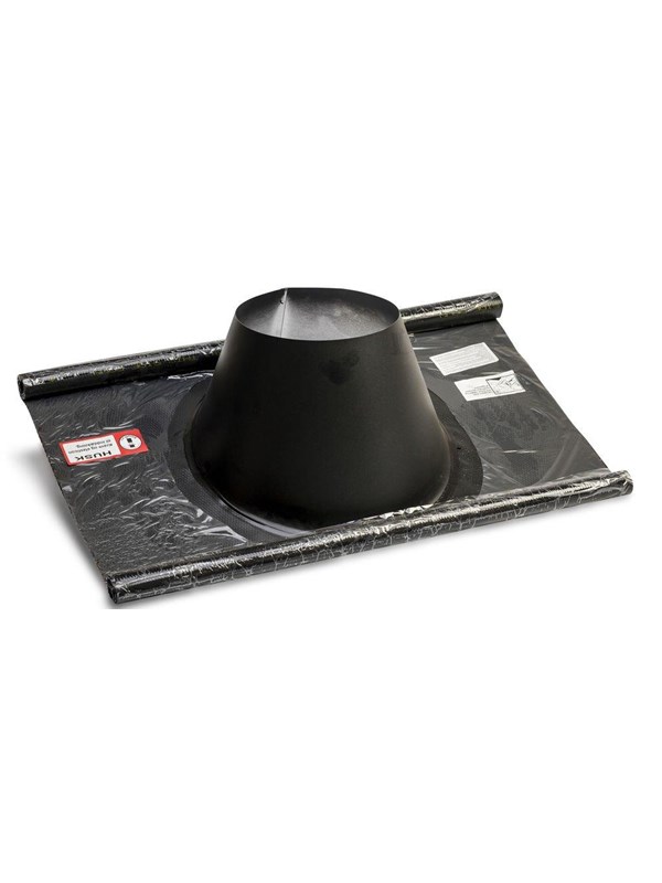 Metalbestos inddækning Ø230/130 5-32° flex sort Kedler og skorstene