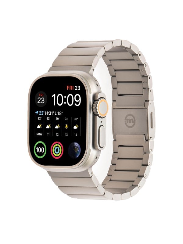 Mobile Origin Watch Titanium Band - silver - Apple Watch 49mm/45mm/44mm/42mm Smartwatch Tilbehoer