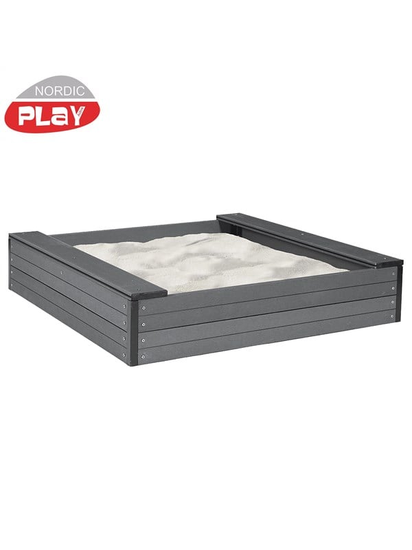 Nordic Play Sandkasse WPC 120 x 120 x 24 cm Udendoersleg