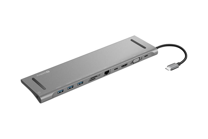 Sandberg USB-C 10-in-1 Docking Station - dockingstation - USB-C - HDMI