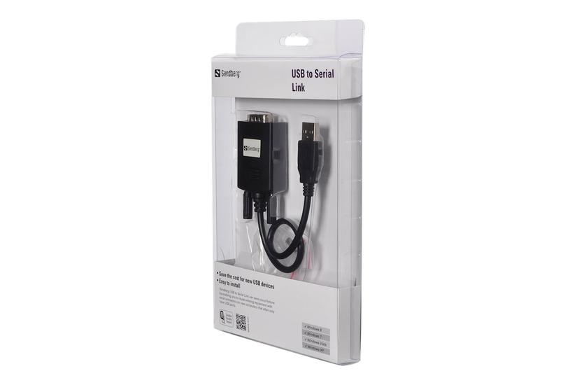 Sandberg USB to Serial Link - seriel adapter - USB - RS-232 IT og elektronik > Hardware > Kabler > Video Kabler