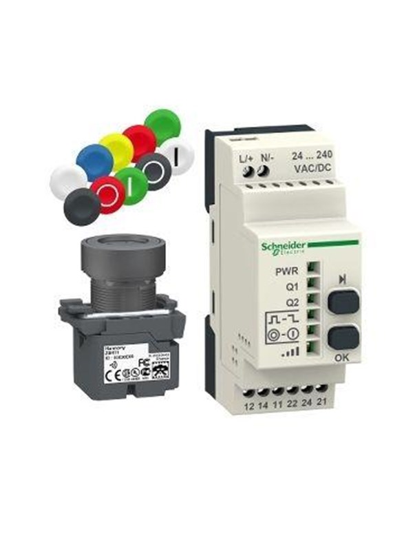 Schneider Electric Trådløs sæt Ø22 tryk og modtager m/2udgange 24-240V Trykknapper og signalenheder