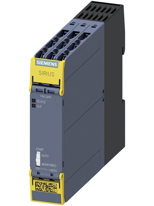 Siemens Sikkerhedsrelæ std relæ 3no+1nc 3sk1111-1ab30 Maskinsikkerhed
