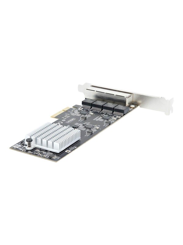 StarTech.com 4-Port 2.5Gbps NBASE-T PCIe Network Card Intel I225-V Chip Quad Port Computer Network Card Multi-Gigabit NIC PCI Express Server LAN Card Netvaerksadapter netkort printserver mv
