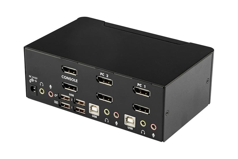 StarTech.com Dual Monitor DisplayPort KVM Switch - 2 Port - USB 2.0 Hub - Audio and Microphone - DP KVM Switch (SV231DPDDUA) - KVM / audio-switch - 2 porte IT og elektronik > Hardware > KVM > KVM switch