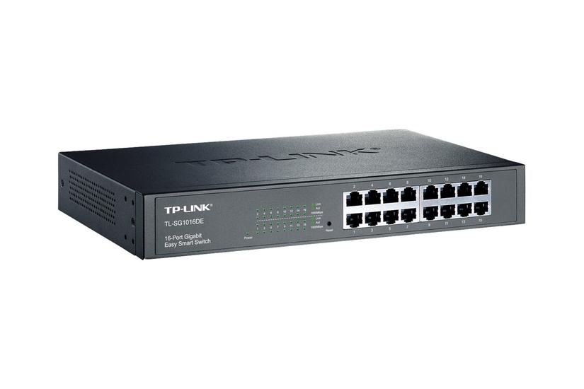 TP-Link JetStream TL-SG1016DE - switch - 16 porte - Administreret - monterbar på stativ IT og elektronik > Netværk > Hubs og switches